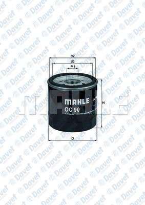 MAHLE OC90 Yag Filtresi Astra Classic 99>02 F G Astra Classic 99>02 F G 98>05 H Vectra B C 02> Corsa A B Corsa